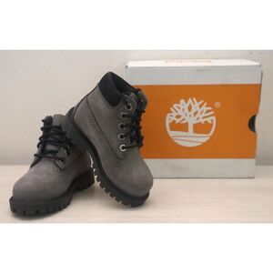 Timberland KT9260 Boys Sz 6M Medium Gray Nubuck Premium 6" Waterproof Boots